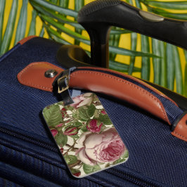 Etiqueta De Bagagem Desenho Floral Botânico