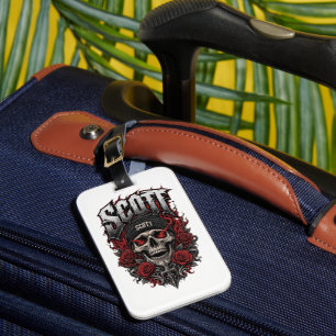 Etiqueta De Bagagem Desenho Personalizado de Nome Scott em Estilo Góti