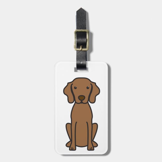 Etiqueta De Bagagem Desenhos animados do cão de Vizsla (Frente Vertical)