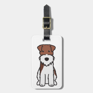 Etiqueta De Bagagem Desenhos animados do cão do Fox Terrier do fio