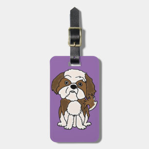 Etiqueta De Bagagem Desenhos animados engraçados do cão de filhote d