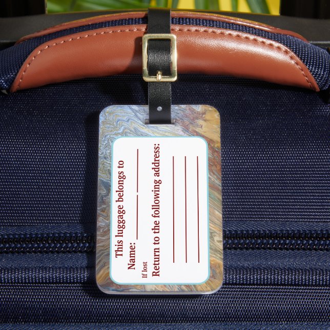 Etiqueta De Bagagem Desert Acrylic Pour Inspirado (Frente Insitu 2)