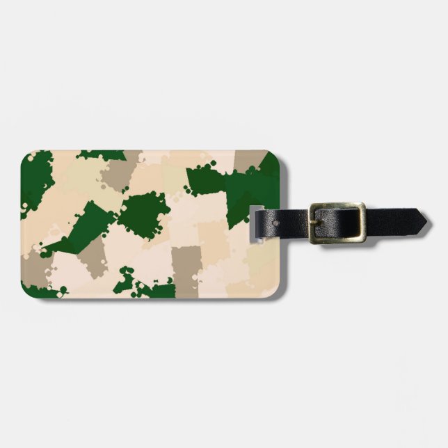 Etiqueta De Bagagem Desert Oasis Camo (Frente Horizontal)