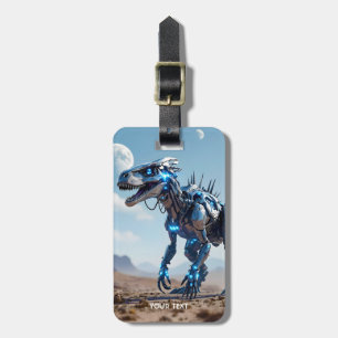 Etiqueta De Bagagem Deserto de Dinossaur Cibborg Fantasy Cute