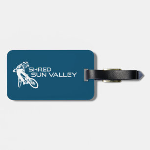 Etiqueta De Bagagem Desfibrar Sun Valley Idaho Mountain Biking