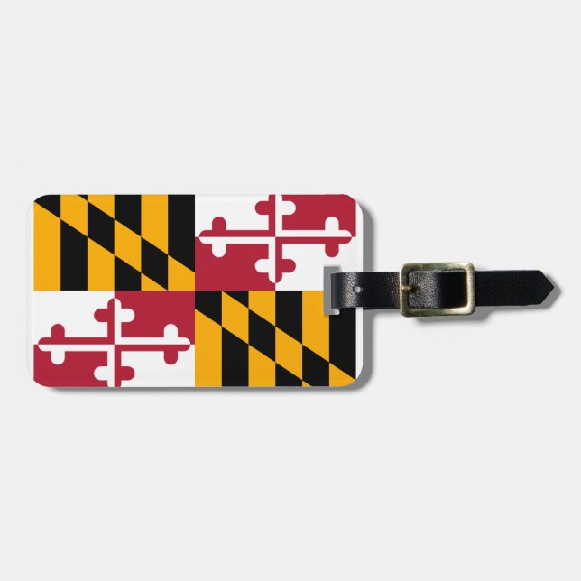 Etiqueta De Bagagem Design da bandeira do estado de Maryland (Frente Horizontal)