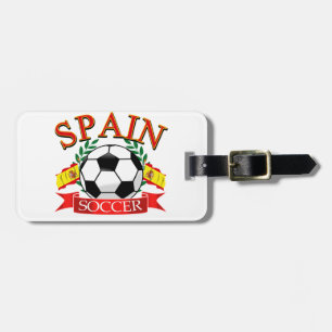 Etiqueta De Bagagem Design da bola de futebol da espanha