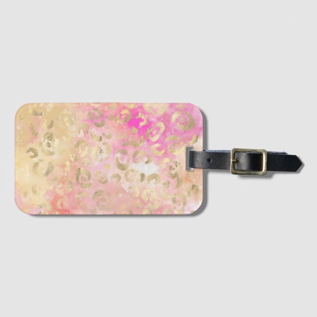 Etiqueta De Bagagem Design da Série Leopard Paint 5 (Frente Horizontal)