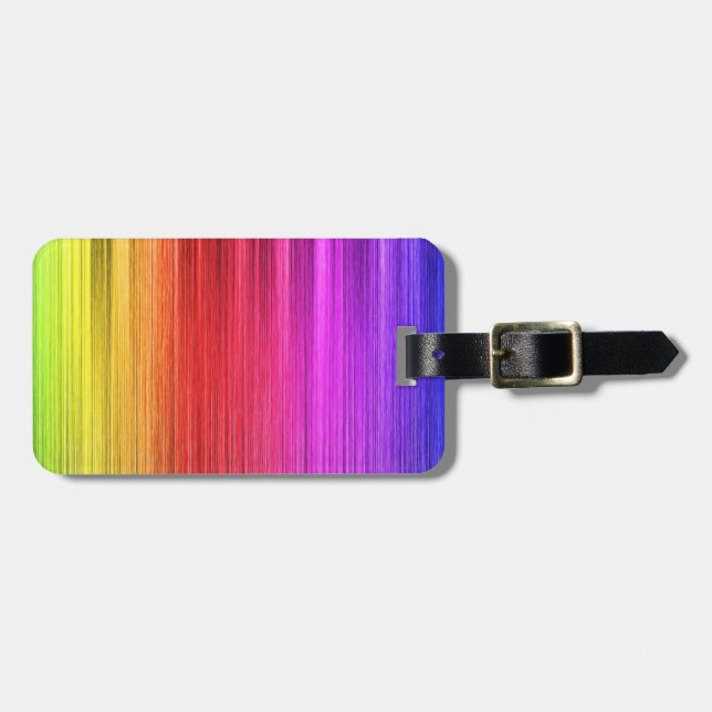 Etiqueta De Bagagem Design das luzes do arco-íris (Frente Horizontal)