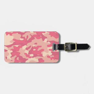 Etiqueta De Bagagem Design de Camo Rosa