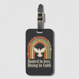 Etiqueta De Bagagem Design de fé ascensão e raízes retrógradas