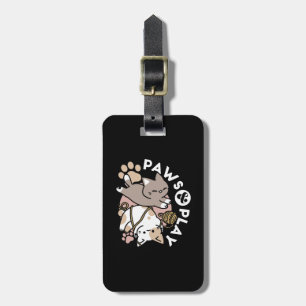Etiqueta De Bagagem Design de Gatos Fofos e Divertidos – Arte Divertid