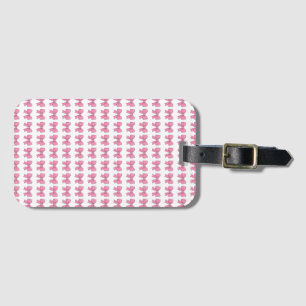 Etiqueta De Bagagem Design de Laço Rosa Fofo – Laço Kawaii Feminino
