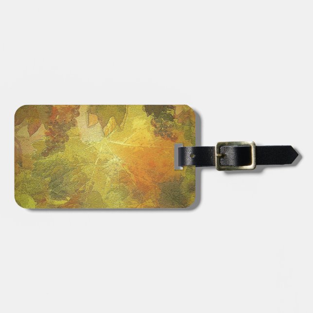 Etiqueta De Bagagem Design de outono (Frente Horizontal)