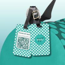 Design de Pontos de Bolha Elegantes Código QR Dinâ