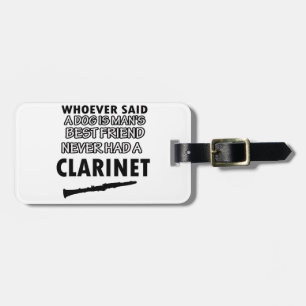 Etiqueta De Bagagem design do clarinete