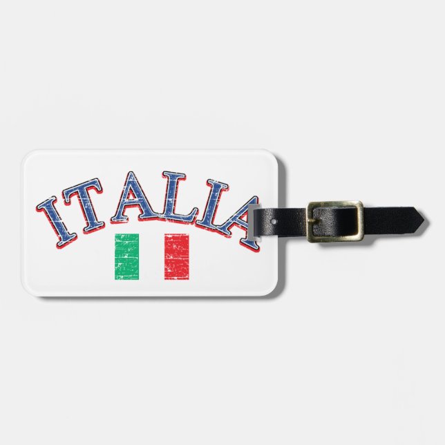 Etiqueta De Bagagem Design do futebol de Italia (Frente Horizontal)