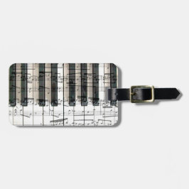 Etiqueta De Bagagem design do teclado piano