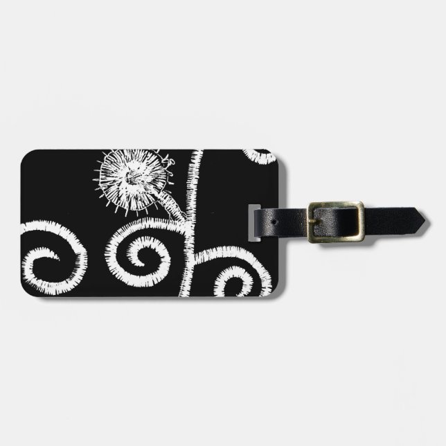 Etiqueta De Bagagem Design Floral egípcio (Frente Horizontal)