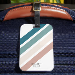 Etiqueta De Bagagem Design minimalista em cores pastosas