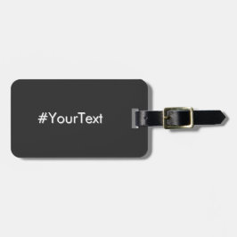 Etiqueta De Bagagem Design minimalista personalizável #YourText no Mod