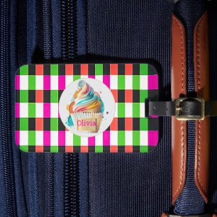 Etiqueta De Bagagem Design Personalizada de Xadrez Personalizada de Cu