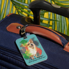 Etiqueta De Bagagem Design personalizado "Corgi Bonito".