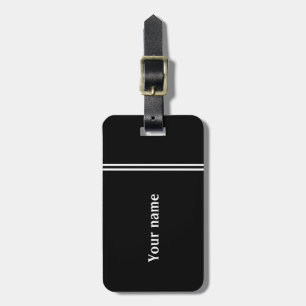 Etiqueta De Bagagem Design profissional preto personalizado