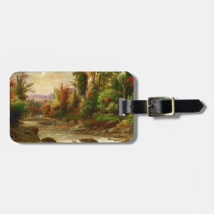 Etiqueta De Bagagem Destino de Robert Duncanson do rio da floresta da