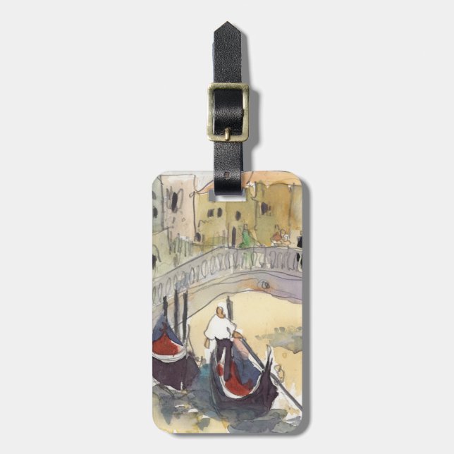 Etiqueta De Bagagem Destinos | Venice Plein Air Gondola Ride (Frente Vertical)
