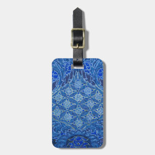 Etiqueta De Bagagem Detalhe de Mosaico Azul, Alemanha