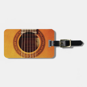 Etiqueta De Bagagem Detalhe do violão acústico