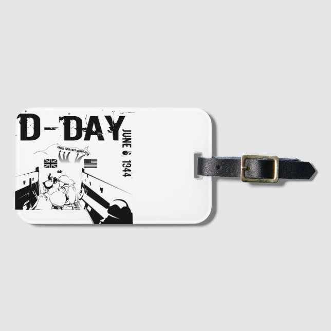 Etiqueta De Bagagem DIA-D 6 de junho de 1944 (Frente Horizontal)