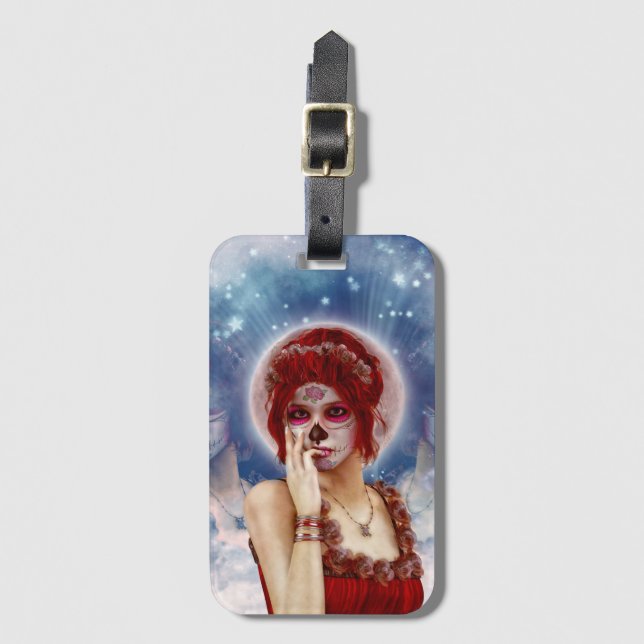 Etiqueta De Bagagem Dia da boneca de açúcar morta (Frente Vertical)