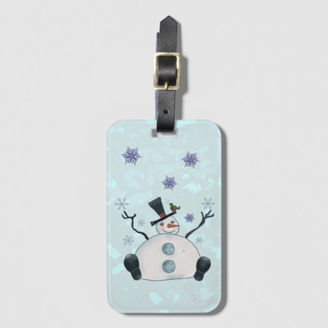 Etiqueta De Bagagem Dicker Schneemann (Frente Vertical)