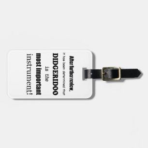 Etiqueta De Bagagem Didgeridoo Instrumento Mais Importante