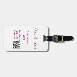 Etiqueta De Bagagem Digitalizar para compartilhar marcações em mídia s