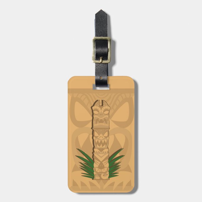 Etiqueta De Bagagem Dinossaur Tiki Totem (Frente Vertical)