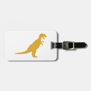 Etiqueta De Bagagem Dinossauro Amarelo