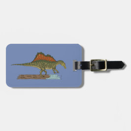 Etiqueta De Bagagem Dinossauro Cretáceo Espinossauro