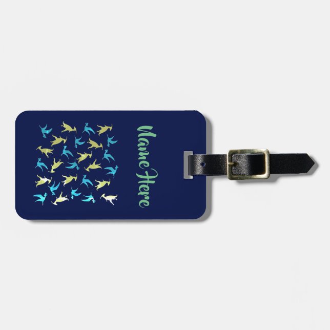 Etiqueta De Bagagem Dinossauro, mandala triceratops personalizado Lugg (Frente Horizontal)