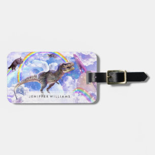 Etiqueta De Bagagem Dinossauro-unicórnio dinocorn