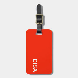 Etiqueta De Bagagem Disa Red Color name