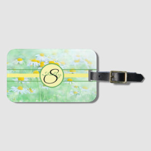 Etiqueta De Bagagem Disias Florais Monogramadas