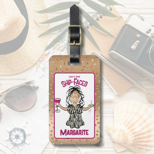 Etiqueta De Bagagem Dito engraçado de desenho animado feminino Cruzeir