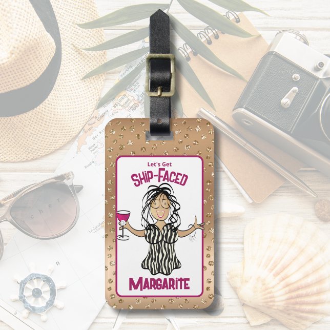 Etiqueta De Bagagem Dito engraçado de desenho animado feminino Férias  (Criador carregado)