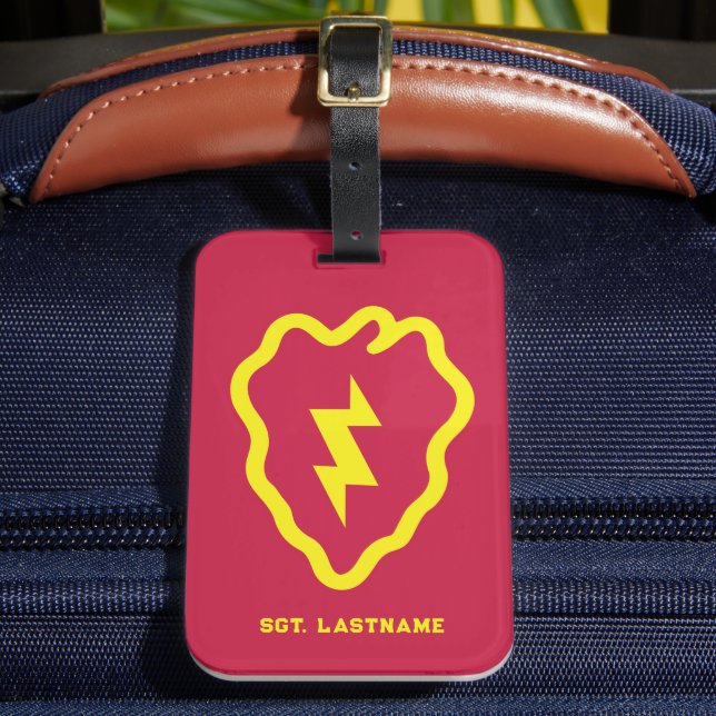 Etiqueta De Bagagem Divisão de Infantaria de 25 (Frente Insitu 2)