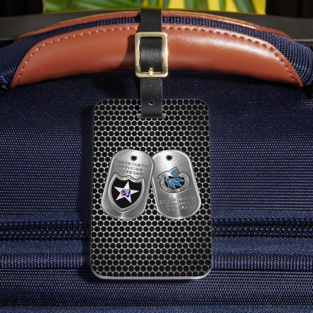 Etiqueta De Bagagem Divisão de Infantaria do segundo (Frente Insitu 2)