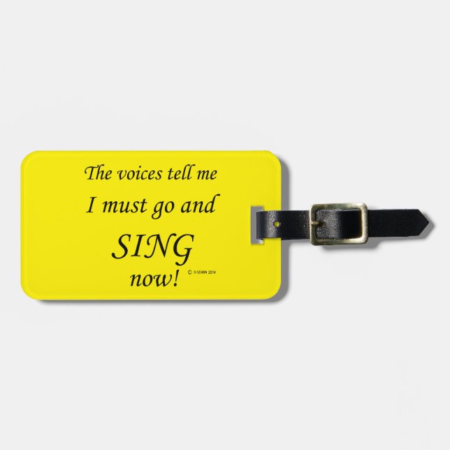 Etiqueta De Bagagem Diz O Sing Voices (Frente Horizontal)