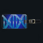Etiqueta De Bagagem DNA ID Science<br><div class="desc">ID DE DNA "BLUE SCIENCE LUGAGGAGE TAGS". Personalize a sua bagagem e ajude-o a encontrá-la no cinto mais fácil com esta etiqueta de bagagem legal e inspirada pela ciência da moda. Projetado para todos os cientistas, professores de ciência, estudantes de ciência, enfim, qualquer geek de ciência em sua vida (e...</div>